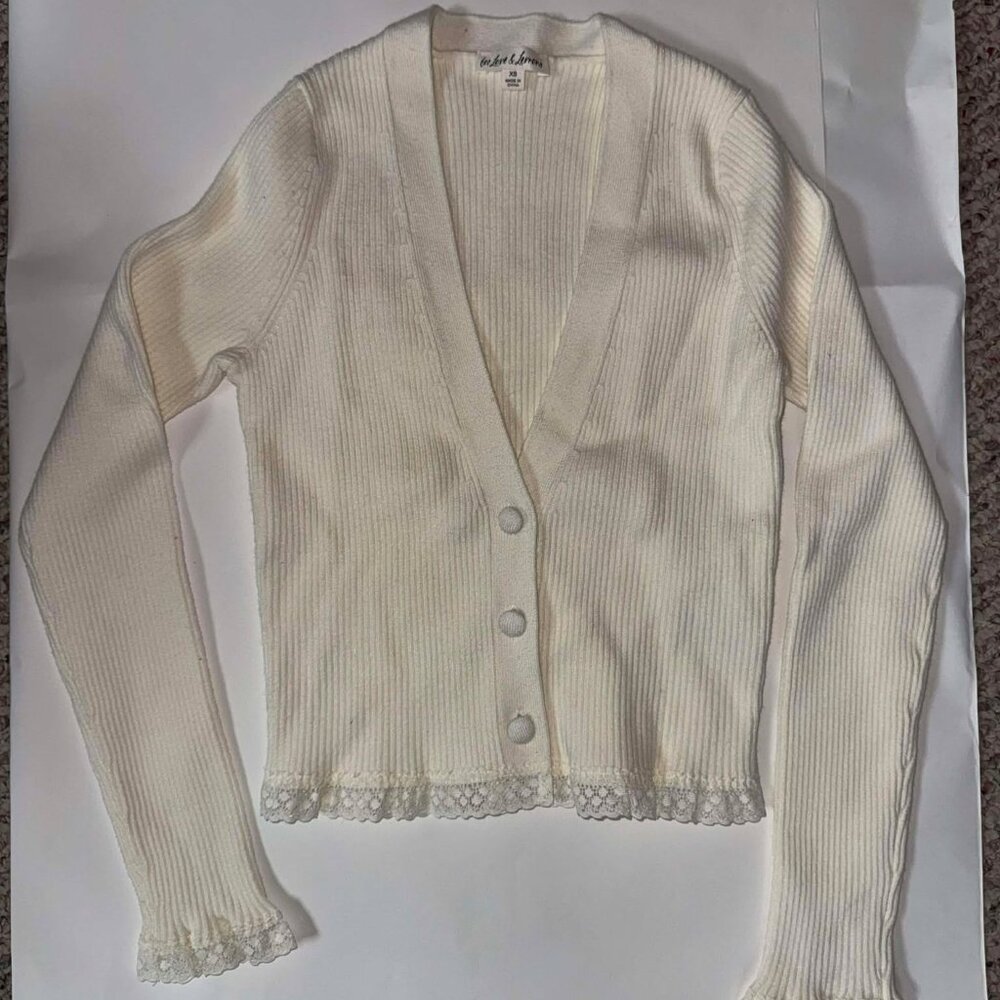 For Love & Lemons White Nina Cardigan - Like New